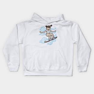 Snowboarding is fun Kids Hoodie